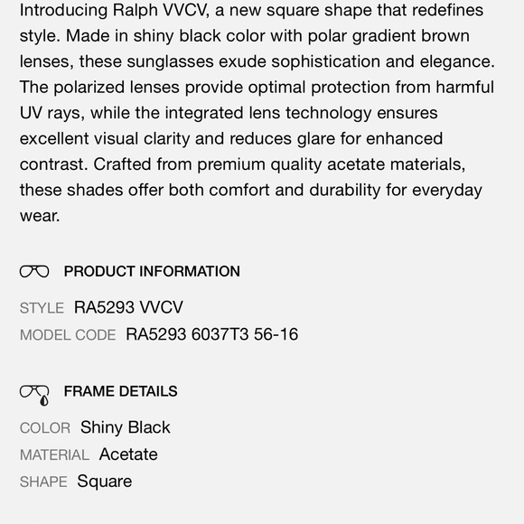 NWT Ralph Lauren sunglasses - Picture 3 of 4